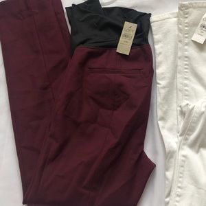 Maroon Loft maternity pants